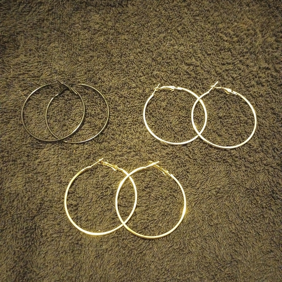 Hoop Earrings, set of 3 - Picture 1 of 1